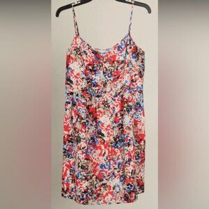 J. Crew Dress Women’s 12 Multicolor Fit & Flare Spaghetti Strap Pockets Lined